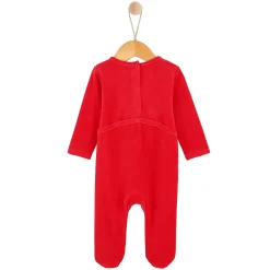 Pyjamas|Vêtements Naissance*P'tit bisou Noël Pyjama naissance velours de rouge et blanc