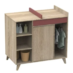 Meuble À Langer*Sauthon Baby's Sweet Home Nova new commode avec plan à langer intégré de Rose canyon