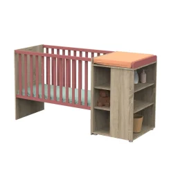 Ensembles Évolutifs|Lits 60X120 Évolutifs*Sauthon Baby's Sweet Home Nova new lit combiné évolutif 60x120 de Rose canyon