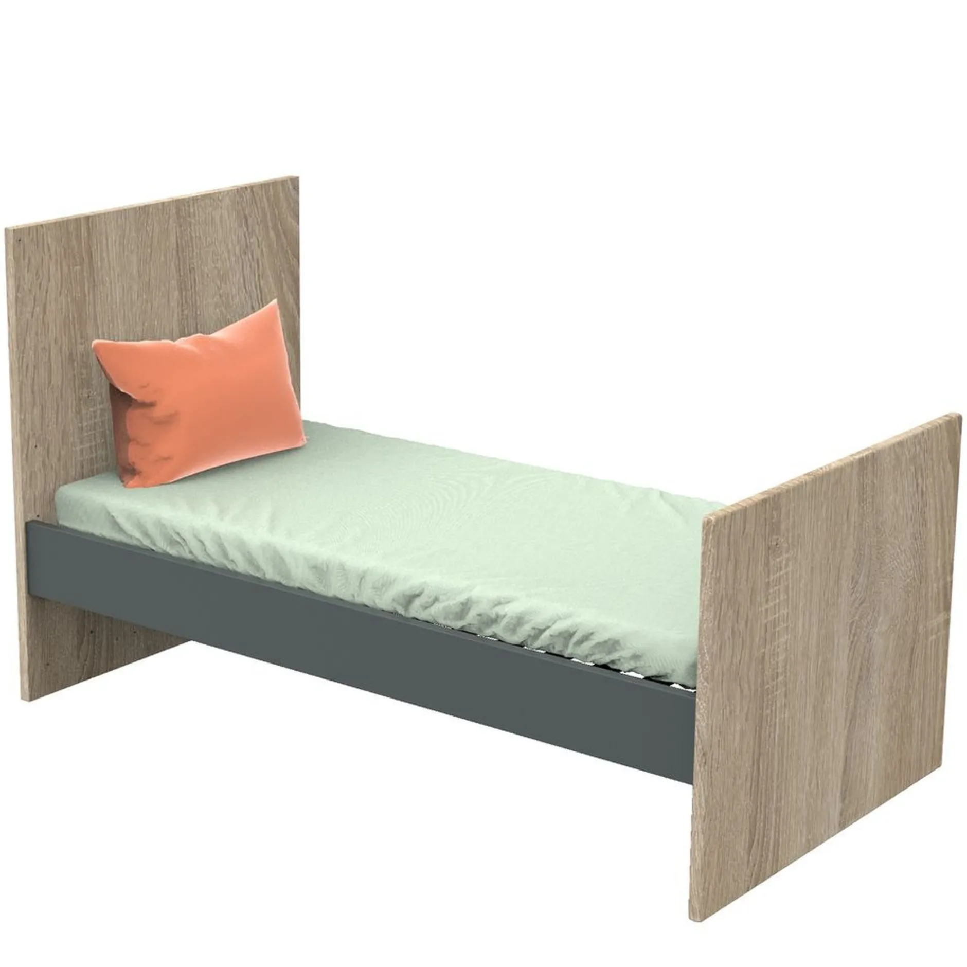 Lits 70X140 Évolutifs*Sauthon Baby's Sweet Home Nova new Little Big Bed 70x140 de Gris volcan