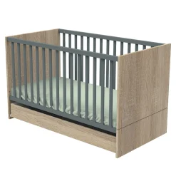 Lits 70X140 Évolutifs*Sauthon Baby's Sweet Home Nova new Little Big Bed 70x140 de Gris volcan