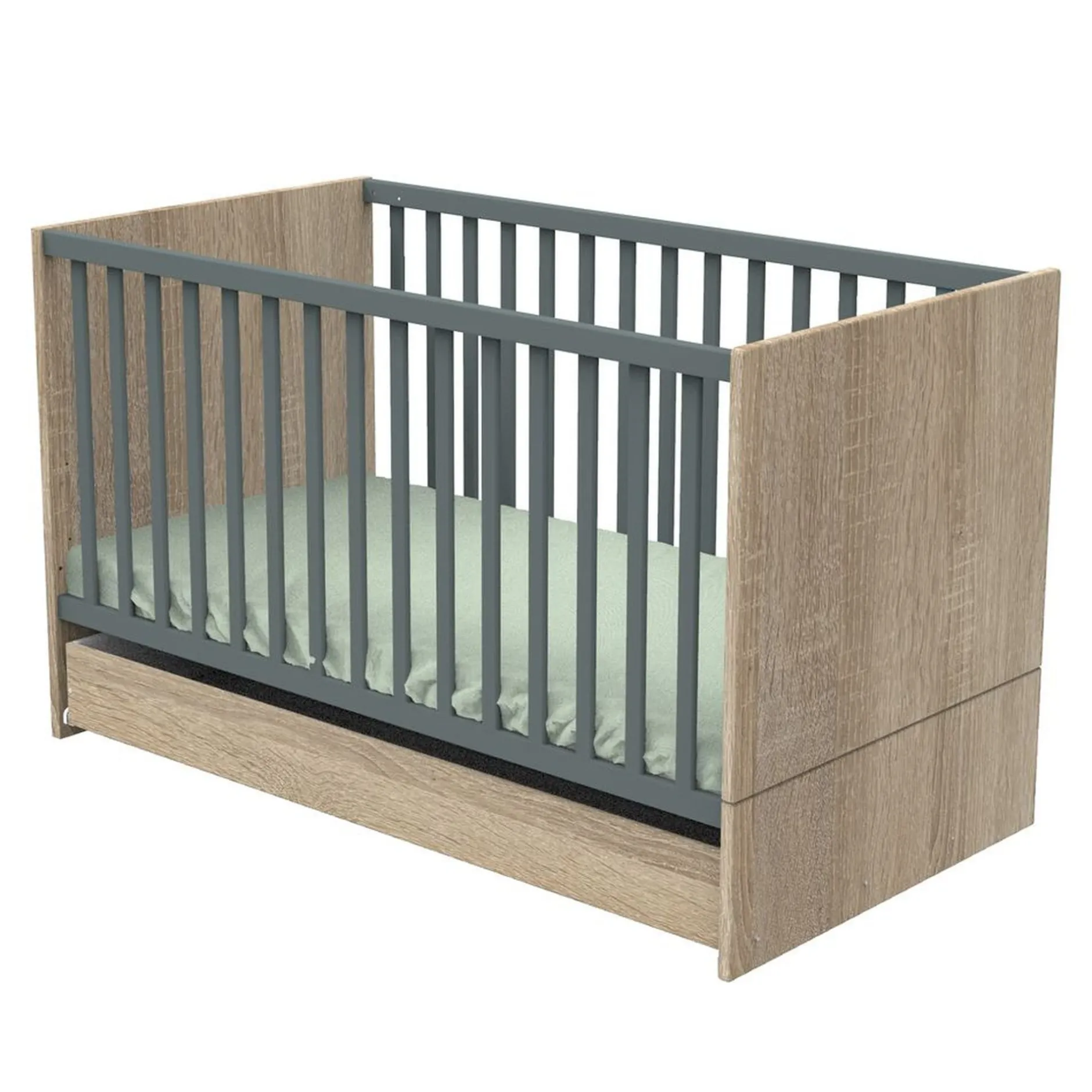 Lits 70X140 Évolutifs*Sauthon Baby's Sweet Home Nova new Little Big Bed 70x140 de Gris volcan