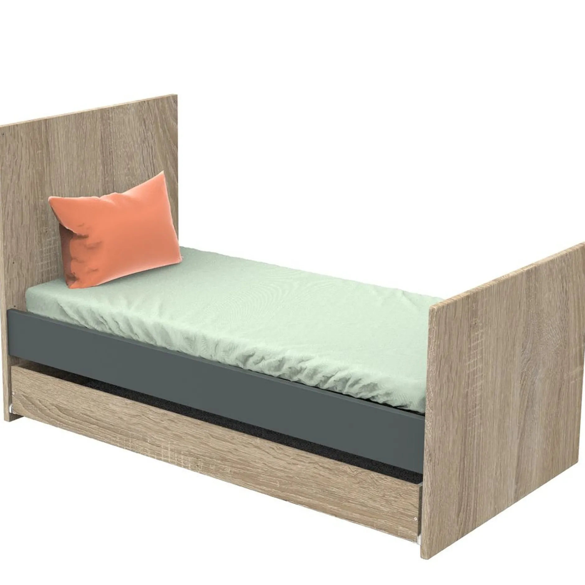 Lits 70X140 Évolutifs*Sauthon Baby's Sweet Home Nova new Little Big Bed 70x140 de Gris volcan