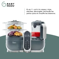 Cuiseurs Et Mixeurs*Babymoov Nutribaby(+) Robot Multifonctions bébé 6 en 1 de Industrial Grey