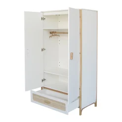 Armoires 2 Portes*Théo Océania armoire 2 portes tressage rotin de Neige