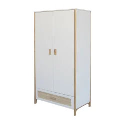 Armoires 2 Portes*Théo Océania armoire 2 portes tressage rotin de Neige