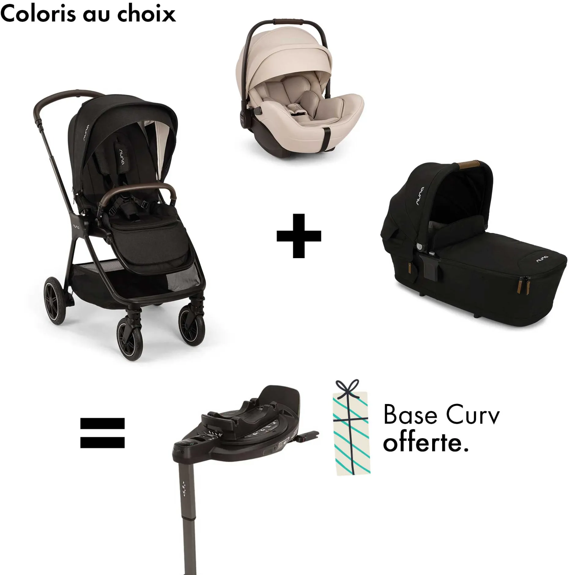 Bases De Sièges Auto|Tout Pour Vos Trajets* Offre Nuna : Base Curv OFFERTE pour l'achat d'une Poussette Triv Next + Nacelle Lytl + Siège auto Arra Flex de Nuna