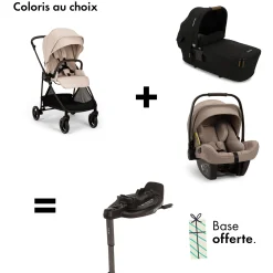 Tout Pour Vos Balades|Tout Pour Vos Trajets* Offre NUNA : base curv OFFERTE pour l'achat d'une poussette ixxa next + nacelle LYTL + coque Pipa Next de Nuna
