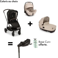 Sièges Auto De 0 À 15 Mois|Tout Pour Vos Trajets* Offre Nuna : Base Curv OFFERTE pour l'achat d'une Poussette Triv Next + Nacelle Cari Next + Siège auto Arra Flex de Nuna