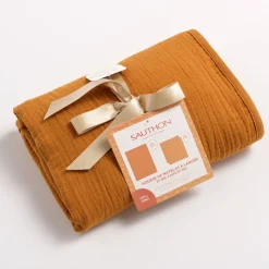 Housse De Matelas À Langer*Sauthon Baby Déco Orsino Housse Matelas à langer + 2 linges de Vanille / Camel