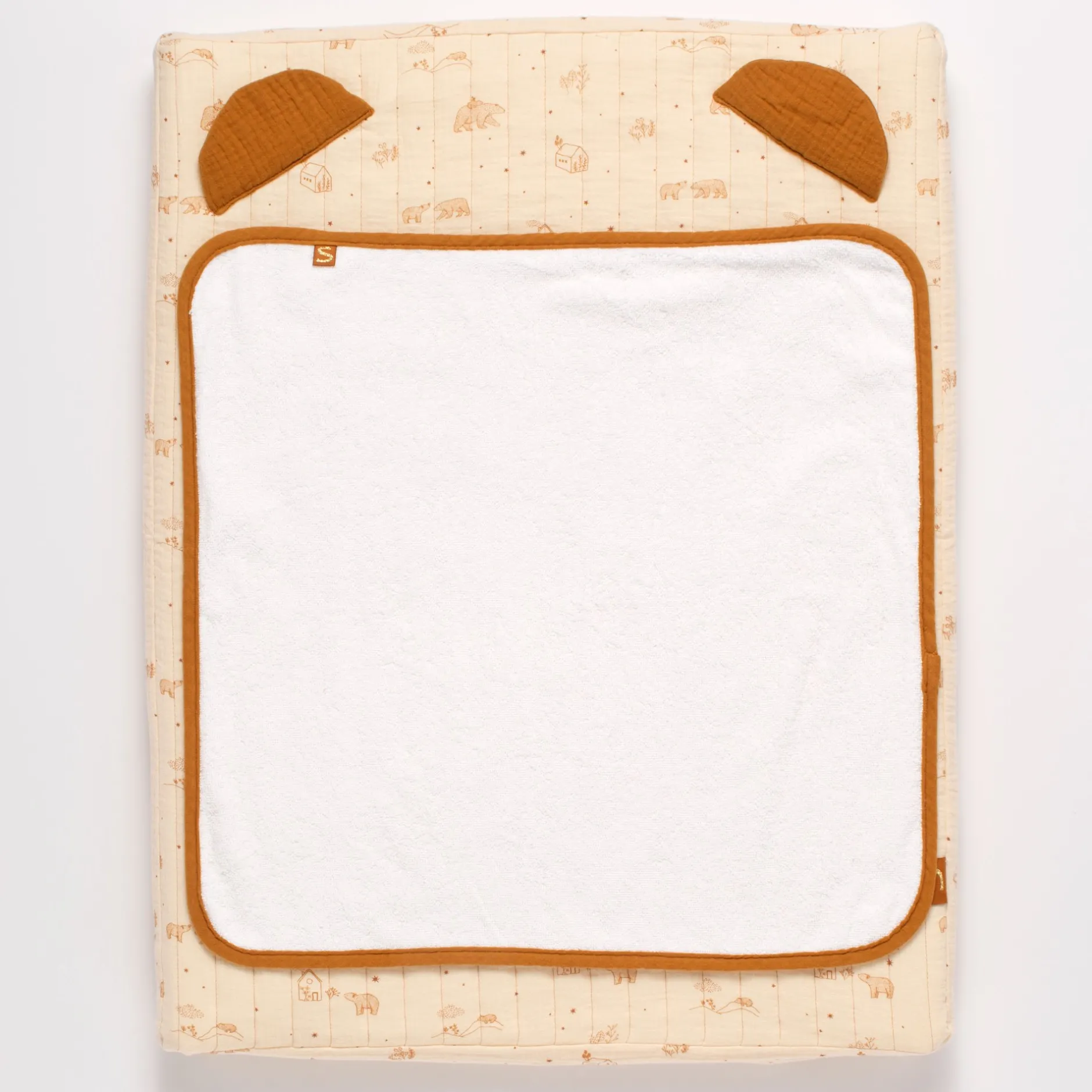 Matelas À Langer*Sauthon Baby Déco Orsino Matelas à langer + serviette éponge de Vanille