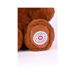 Doudous*L'ours français Ours en Peluche Articulé Français 25 cm de Marron