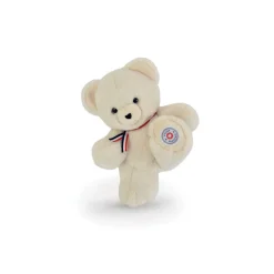 Doudous*L'ours français Ours en Peluche Articulé Français 25 cm de Ivoire