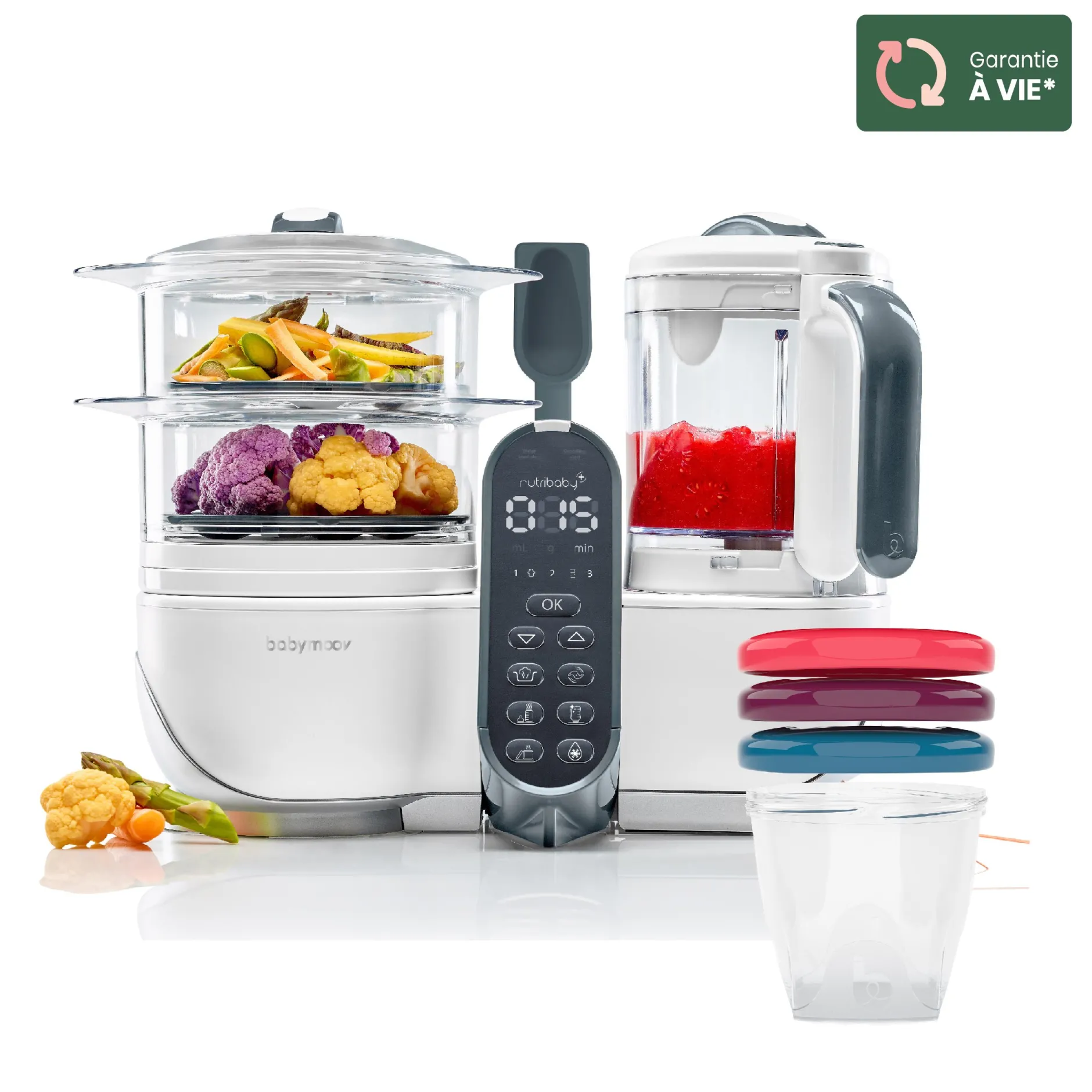 Bols|Cuiseurs Et Mixeurs*Babymoov Pack batch cooking Nutribaby(+) & 3 Babybols 250mL de Blanc