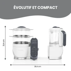 Bols|Cuiseurs Et Mixeurs*Babymoov Pack batch cooking Nutribaby(+) & 3 Babybols 250mL de Blanc