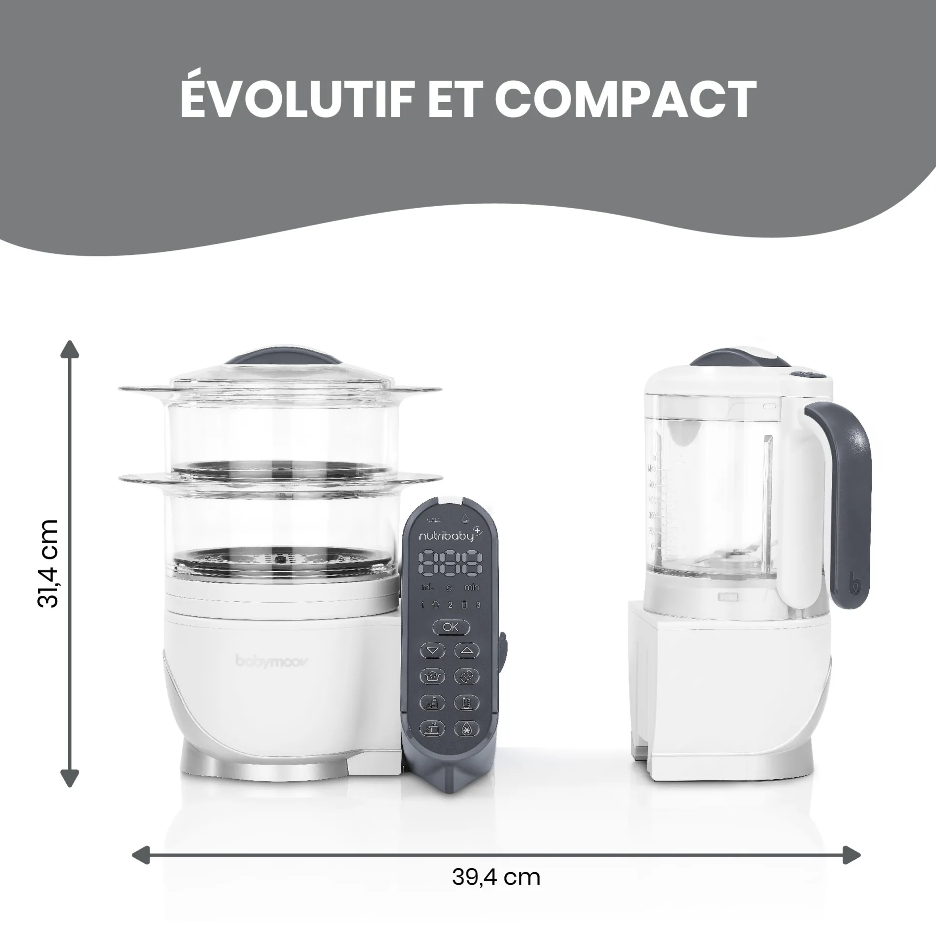 Bols|Cuiseurs Et Mixeurs*Babymoov Pack batch cooking Nutribaby(+) & 3 Babybols 250mL de Blanc