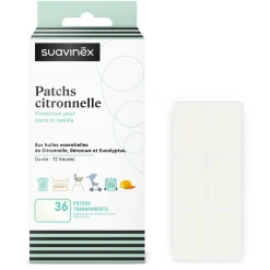 Tout Pour Vos Trajets|Autres Accessoires De Voyage*Suavinex Pack de 36 patchs anti-moustiques citronnelle de transparents