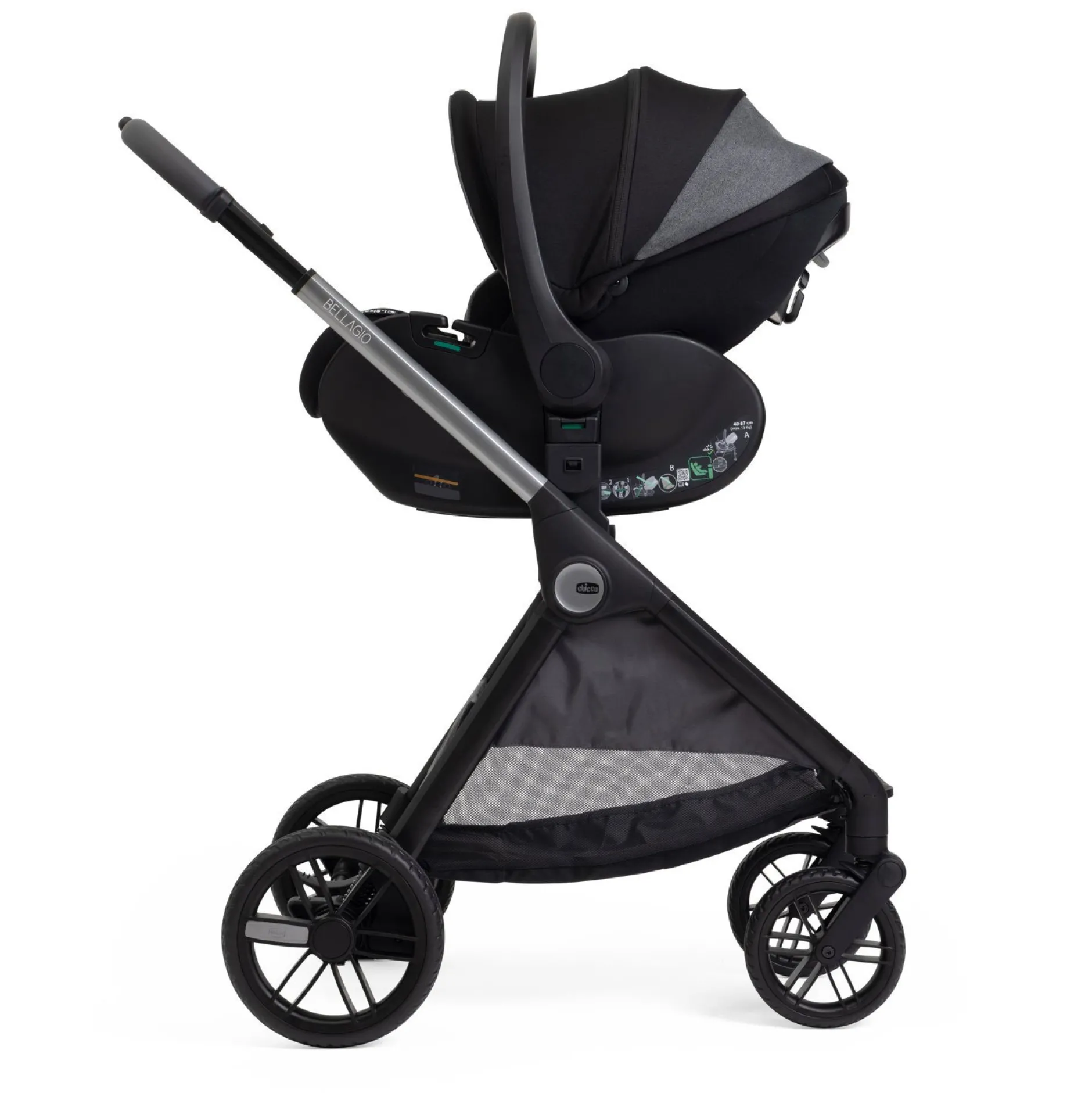 Tout Pour Vos Balades|Poussettes 3-En-1*Chicco Pack Trio Poussette Bellagio de Black Satin