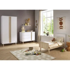 Lits 70X140 Évolutifs*Sauthon Baby's Sweet Home Paloma Lit bébé évolutif 70 x 140 cm de Blanc neige