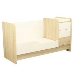 Lits 70X140 Évolutifs*Sauthon Baby's Sweet Home Paloma Lit combiné évolutif 70 x 140 cm de Chêne sépia blanc
