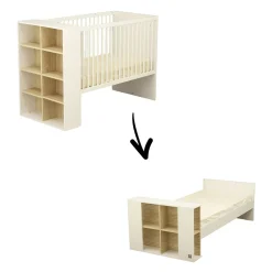 Lits 60X120 Évolutifs*Sauthon Baby's Sweet Home Paloma Lit transformable en 90 x 190 60 x 120 cm de Blanc neige