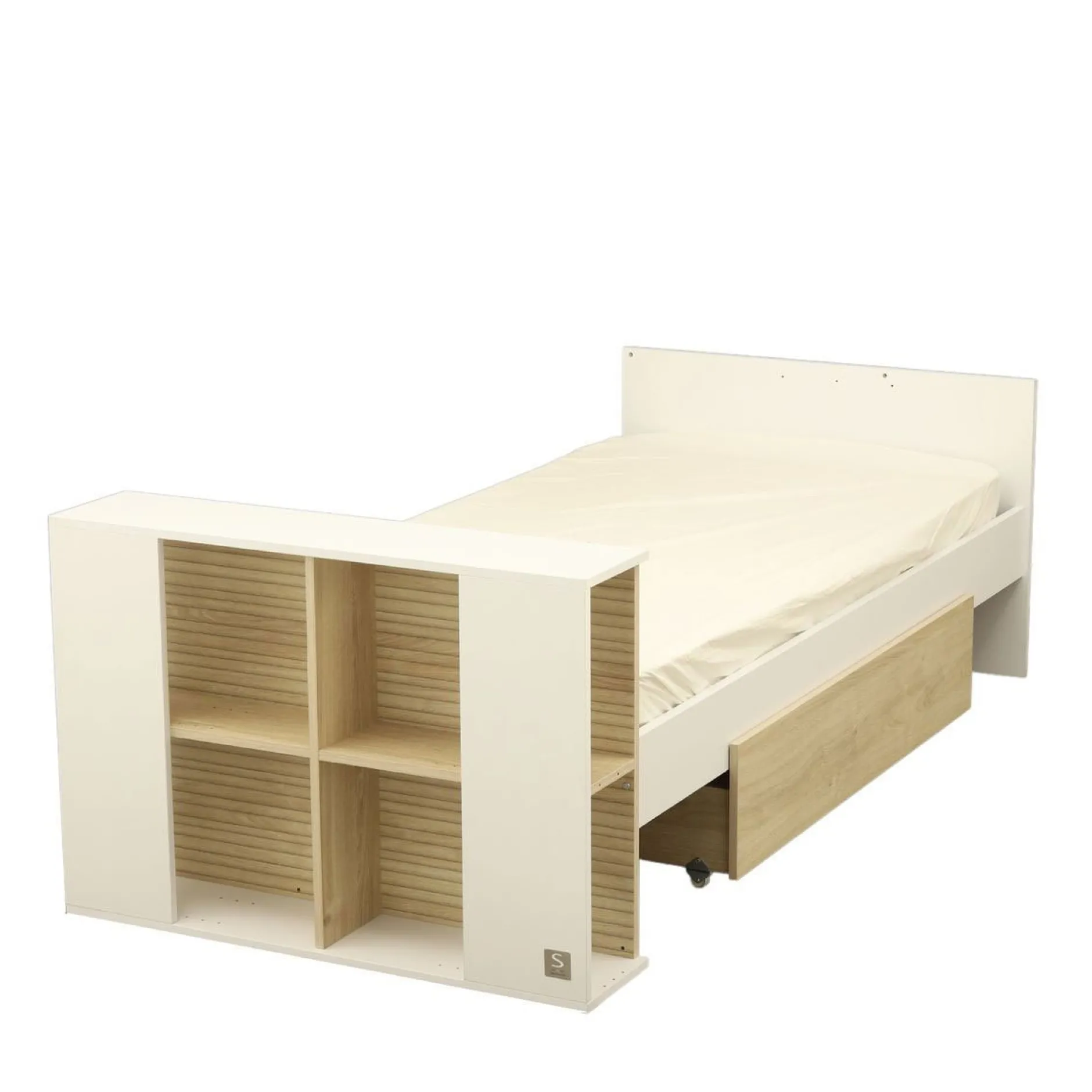 Lits 60X120 Évolutifs*Sauthon Baby's Sweet Home Paloma Lit transformable en 90 x 190 60 x 120 cm de Blanc neige