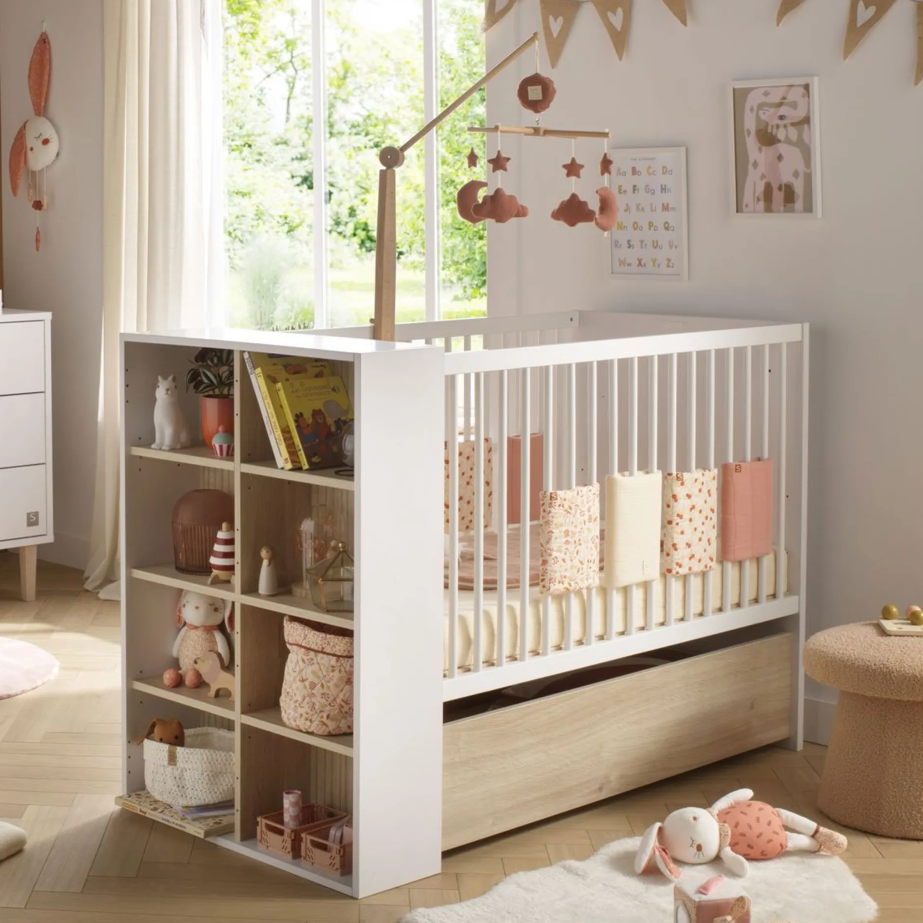 Lits 60X120 Évolutifs*Sauthon Baby's Sweet Home Paloma Lit transformable en 90 x 190 60 x 120 cm de Blanc neige