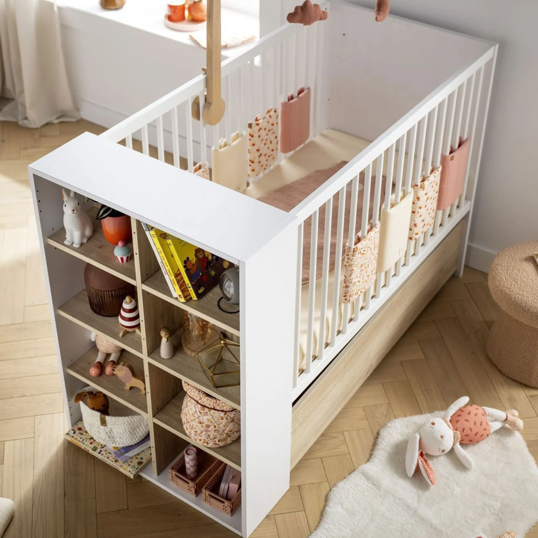 Lits 60X120 Évolutifs*Sauthon Baby's Sweet Home Paloma Lit transformable en 90 x 190 60 x 120 cm de Blanc neige