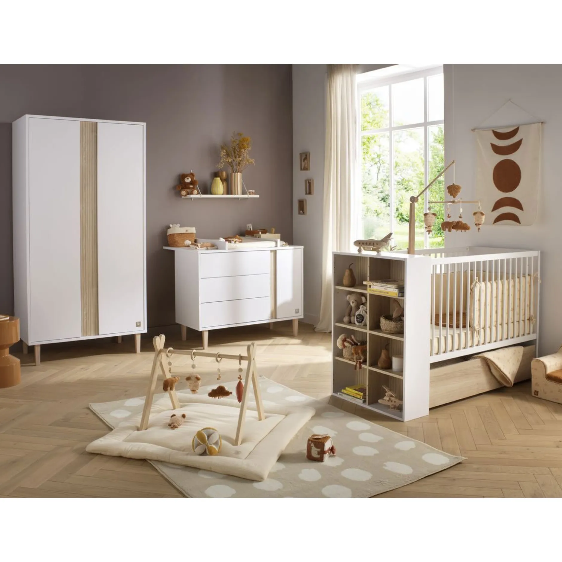 Lits 60X120 Évolutifs*Sauthon Baby's Sweet Home Paloma Lit transformable en 90 x 190 60 x 120 cm de Blanc neige