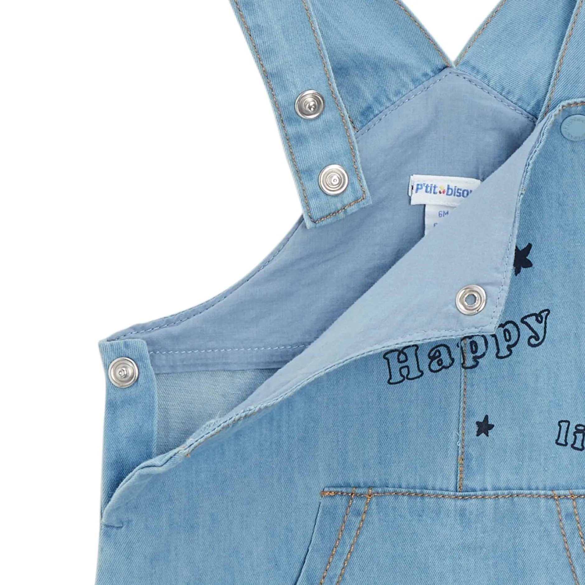 Combinaisons, Salopettes|T-Shirts, Polos, Chemises*P'tit bisou Parfum du Sud Salopette légère + Haut de Salt Chambray