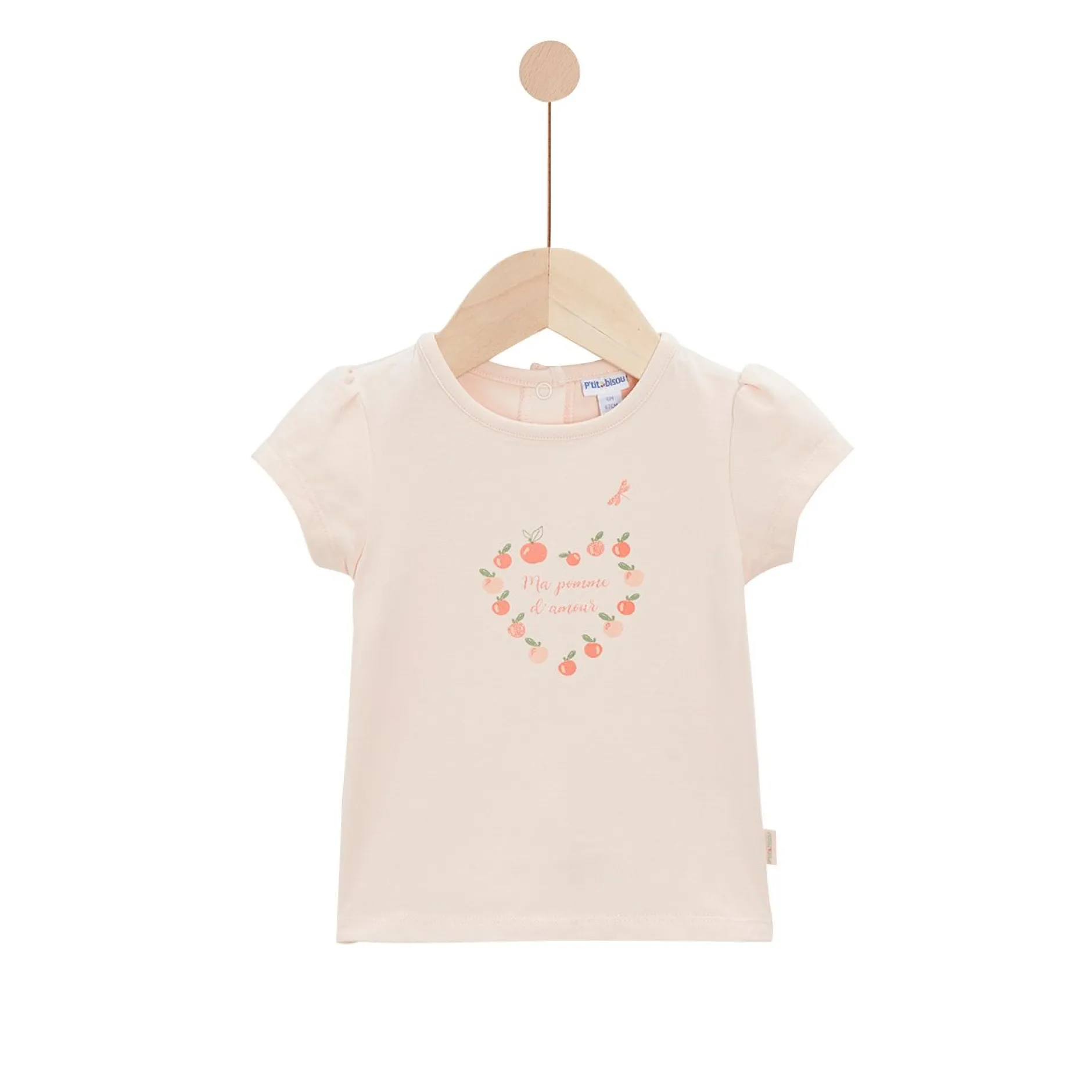T-Shirts, Blouses, Chemises*P'tit bisou Parfum du Sud Tee-shirt à manches courtes de Lait de rose