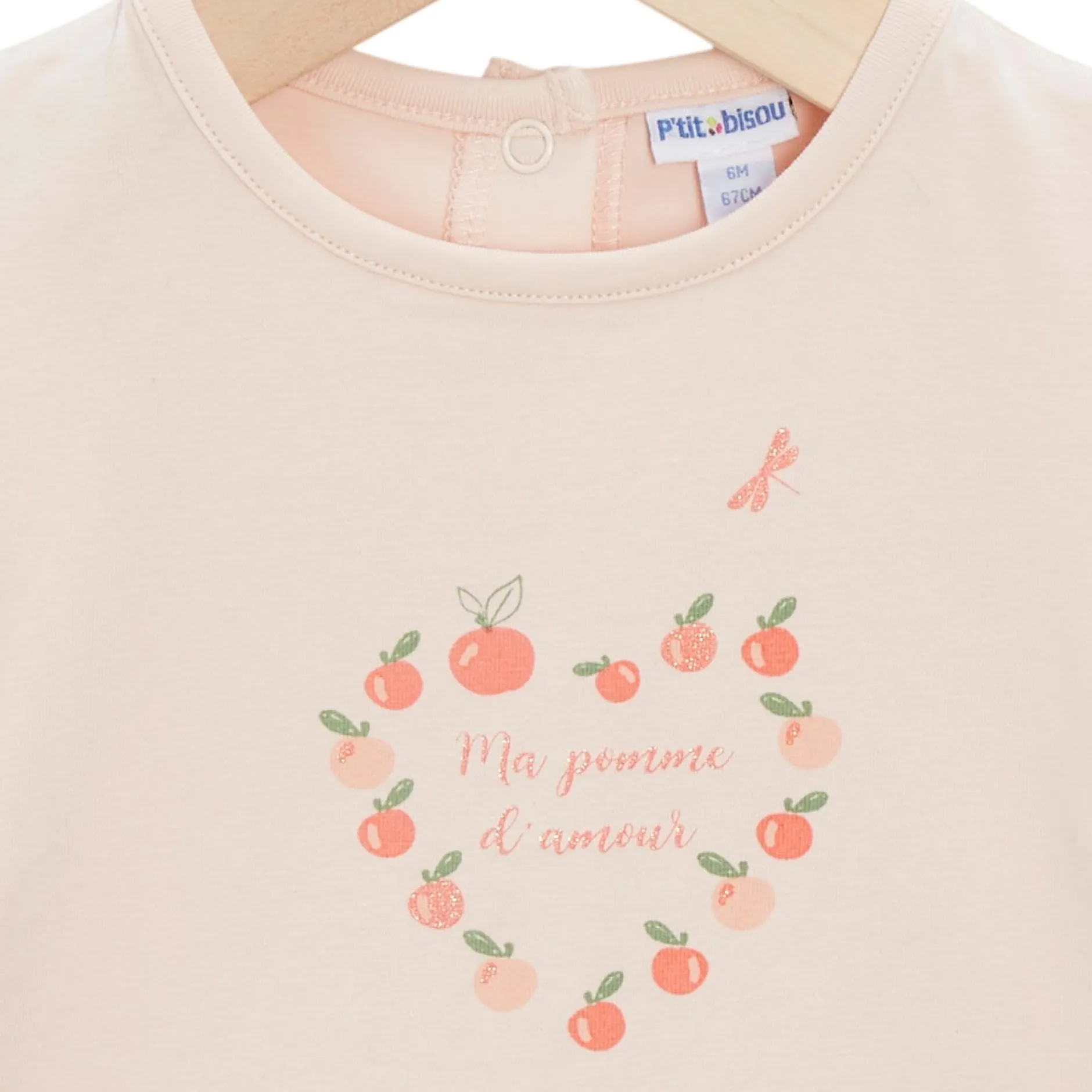 T-Shirts, Blouses, Chemises*P'tit bisou Parfum du Sud Tee-shirt à manches courtes de Lait de rose
