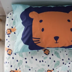 Parures De Lit*Petit à petit Parure de lit couette + taie 100 x 140 cm de Lion