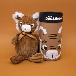 Jouets D'Activités*Les Déglingos Peluche en boîte Petit Simply de Spéculos le tigre Marron