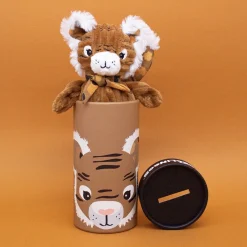 Jouets D'Activités*Les Déglingos Peluche en boîte Petit Simply de Spéculos le tigre Marron