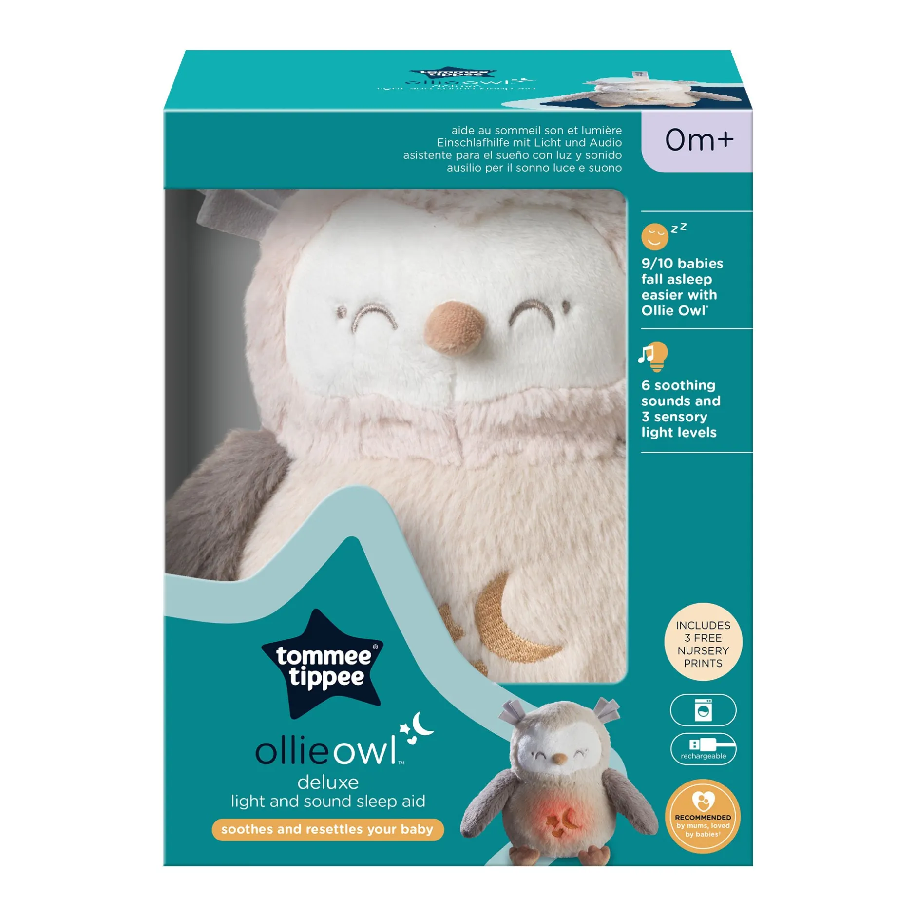 Peluches Musicales|Veilleuses*Tommee Tippee Peluche lumineuse et sonore Deluxe Grofriend de Ollie la Chouette