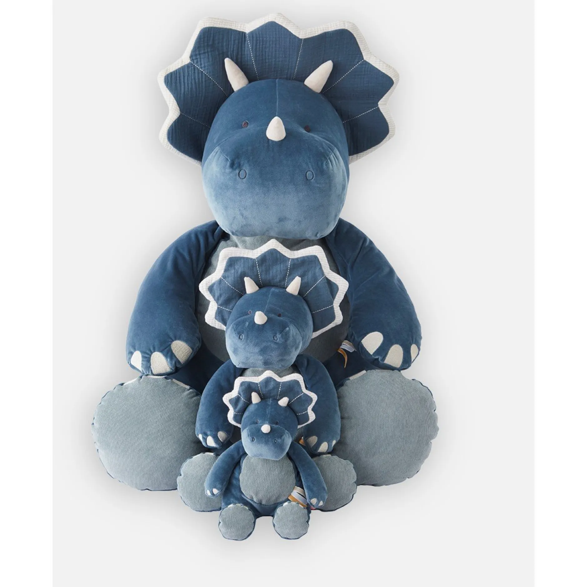 Doudous*Noukies Peluche medium Ops en veloudoux de Bleu