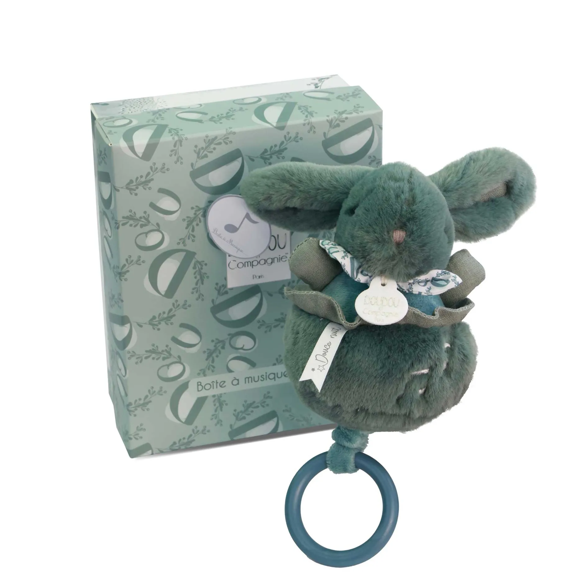 Peluches Musicales*Doudou et Compagnie Peluche musicale Lapin de Vert Sauge