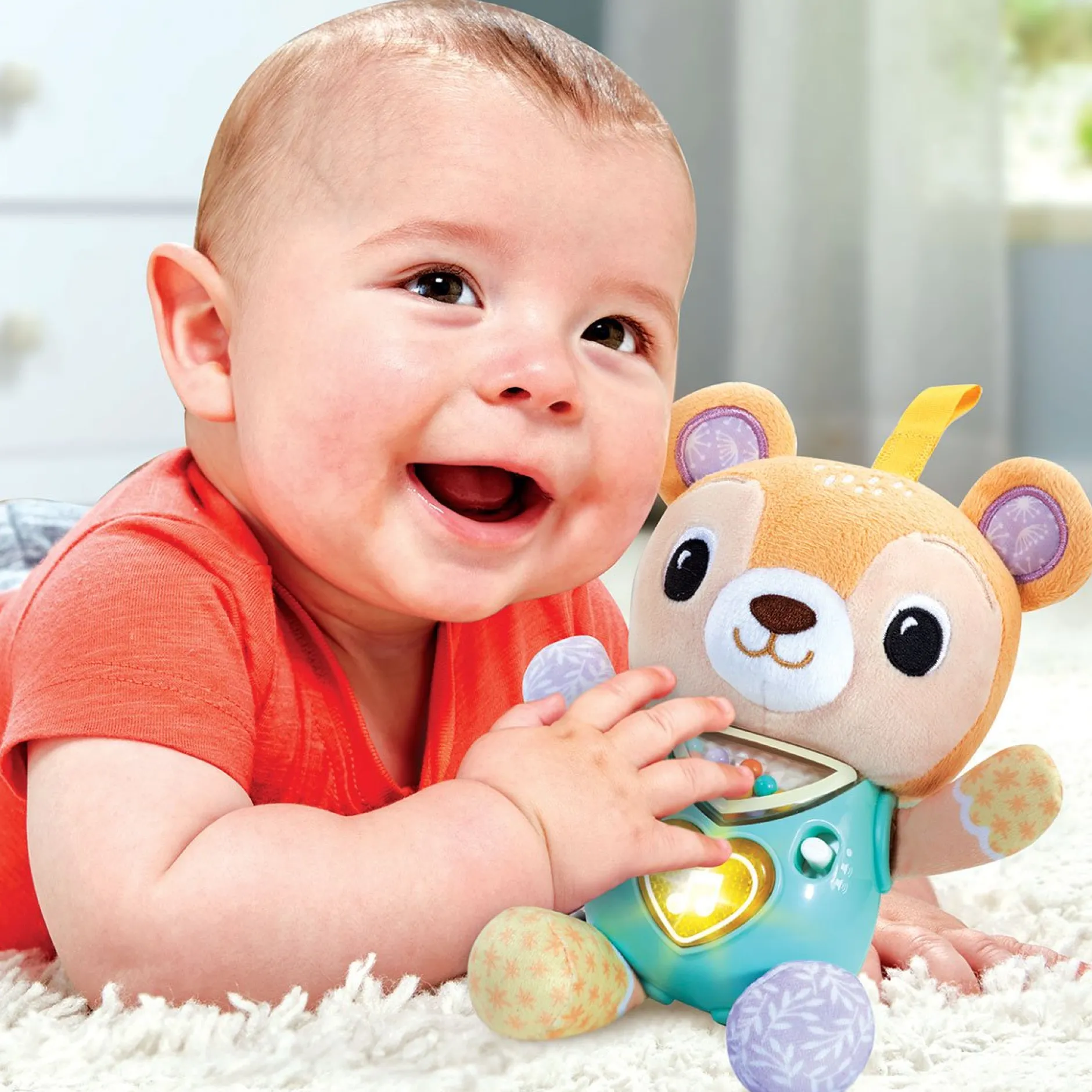 Peluches Musicales*Vtech Peluche musicale Lumi chant'ourson de