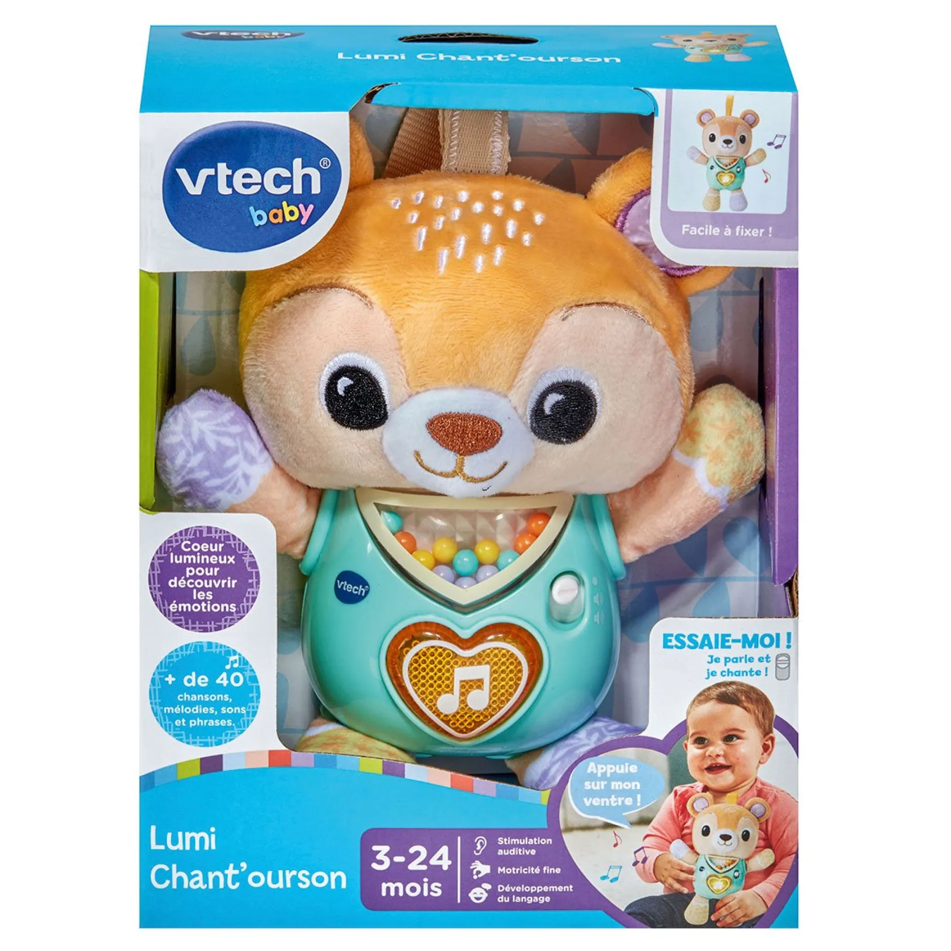 Peluches Musicales*Vtech Peluche musicale Lumi chant'ourson de