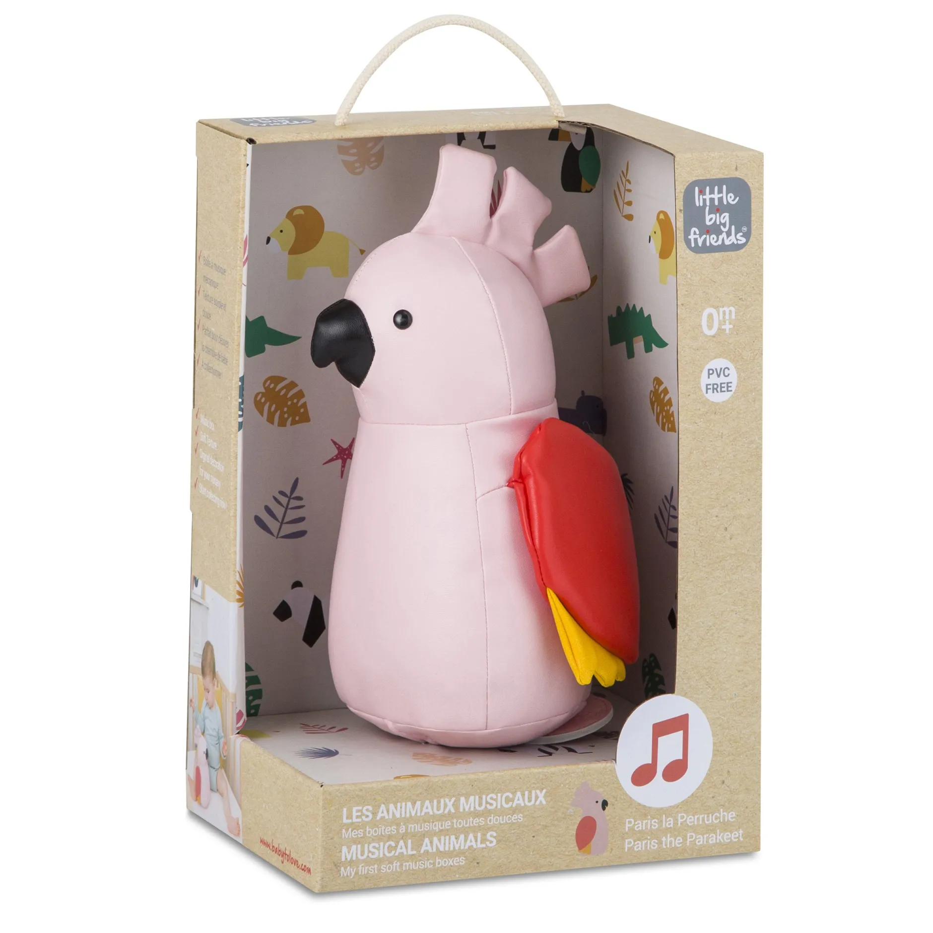 Peluches Musicales*Little Big Friends Peluche musicale Tiny Friends de Paris la Perruche