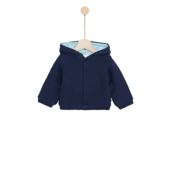 Vêtements Naissance*P'tit bisou Petit Cocon Mignon Cardigan à capuche de Bleu