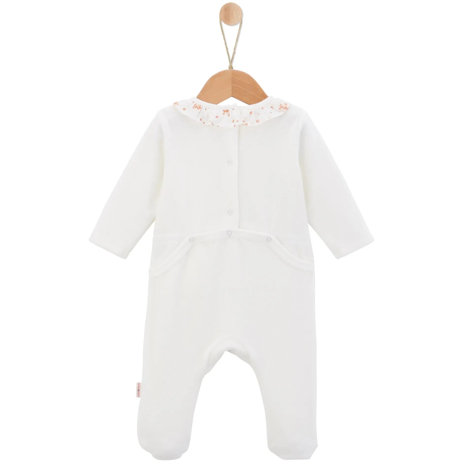 Vêtements Naissance|Pyjamas*P'tit bisou Petit Cocon Pyjama velours de Blanc