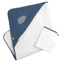 Sorties De Bain*Sauthon Baby's Sweet Home Petit Nuage Cape de bain + Gant de Bleu