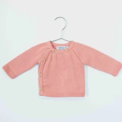 Vêtements Naissance*La Manufacture de Layette Petits chats Brassière en tricot de Rose