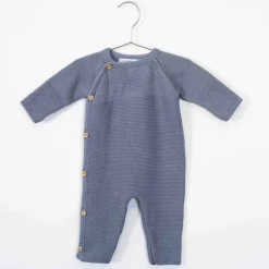 Combinaisons, Salopettes|Combinaisons, Salopettes*La Manufacture de Layette Petits chats Combinaison en tricot de Bleu Orage