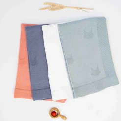 Couvertures*La Manufacture de Layette Petits chats Couverture en tricot de Blanc