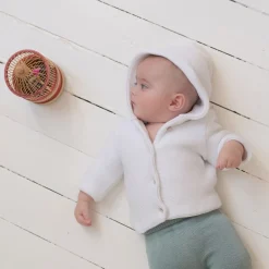 Vestes, Manteaux, Pilotes|Vestes, Manteaux, Pilotes*La Manufacture de Layette Petits chats Manteau en tricot 1 mois de Blanc