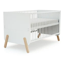 Lits 70X140 Évolutifs*AT4 Pirate Lit Évolutif 70 x 140 cm de Blanc et Hêtre