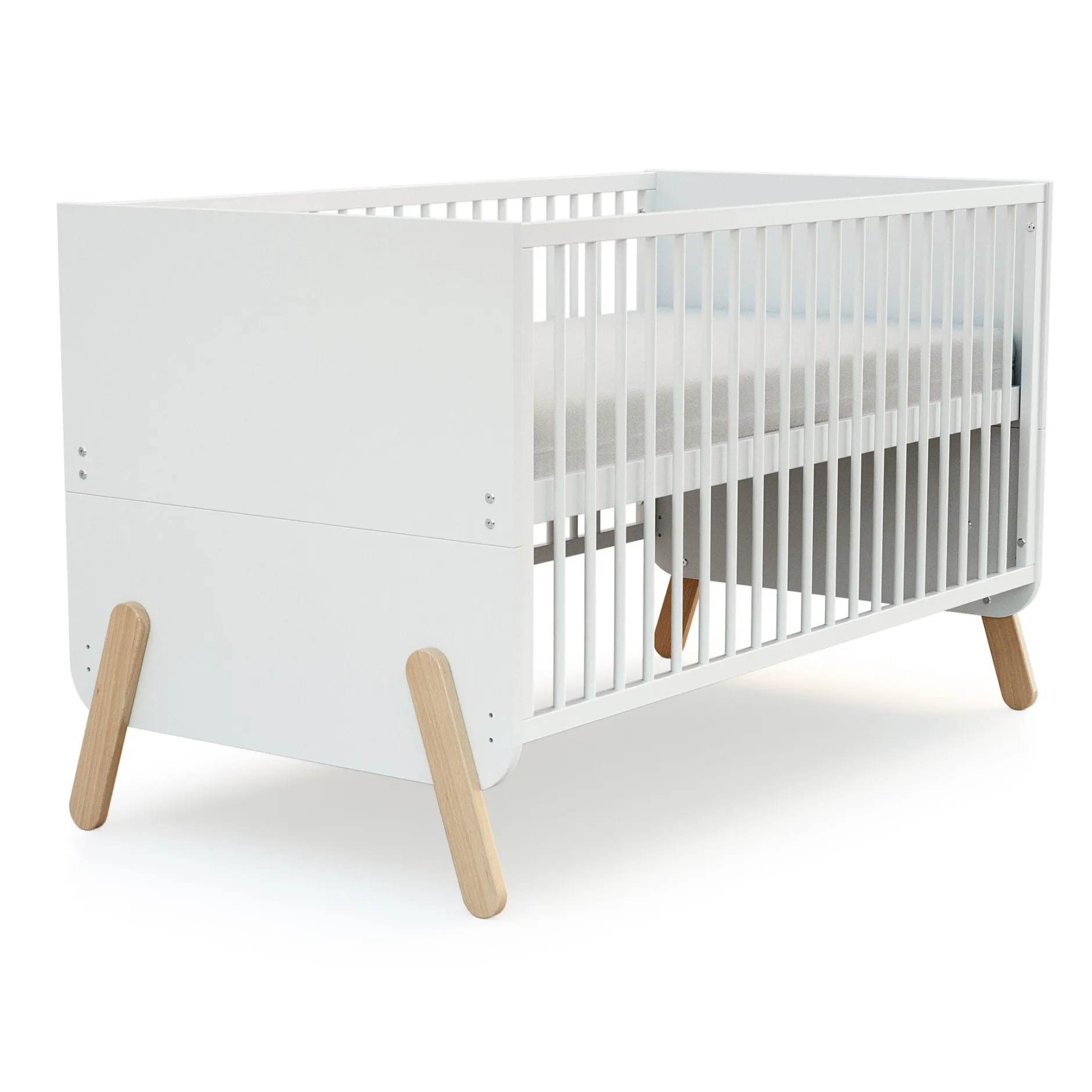 Lits 70X140 Évolutifs*AT4 Pirate Lit Évolutif 70 x 140 cm de Blanc et Hêtre